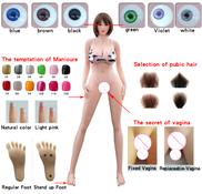 New 158cm Full Doll Sex Toys Flexible Metal Skeleton Lifelike Oral Ass Vagina Real Doll Sex Doll Silicone For Men by AutomaticWoman
